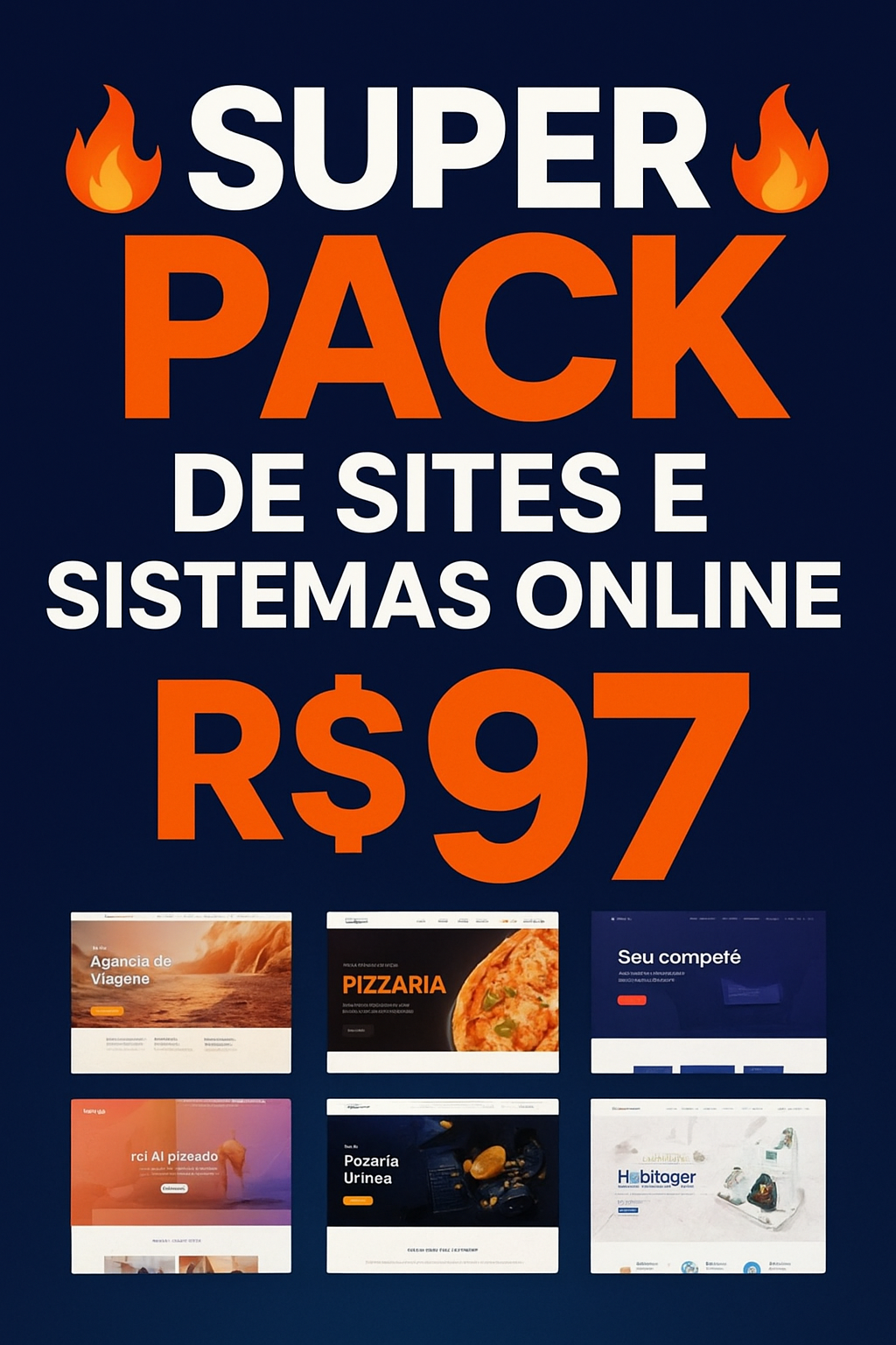 Super Pack de Sites + Sistemas por Apenas R$97 | Templates + Sistemas Online